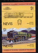 Nevis 1983 Locomotives #1 (Leaders of the World) Britannia $1 unmounted mint se-tenant imperf pair in issued colours (as SG 144a)