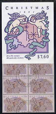 Australia 1991 Christmas $7.60 booklet complete with first day cancels, SG SB75