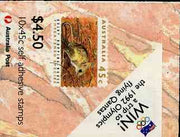 Australia 1992 Threatened Species $4.50 self-adhesive booklet complete with first day cancels (with Olympic Draw flash) SG SB78