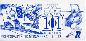 Monaco 1993 Olympic Committee Session 36f booklet complete and very fine, SG SB11