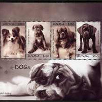 Guyana 2007 Dogs perf sheetlet of 4 unmounted mint, SG 6622a