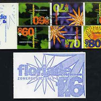 Netherlands 1992 Welfare Funds - Floriade Flower Show 6g booklet (tete-beche pane) complete with first day cancels, SG SB105