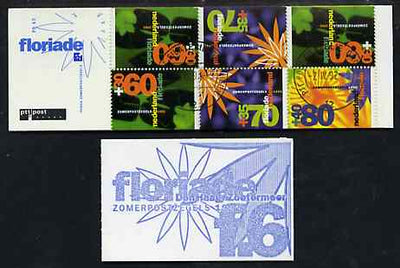 Netherlands 1992 Welfare Funds - Floriade Flower Show 6g booklet (tete-beche pane) complete with first day cancels, SG SB105