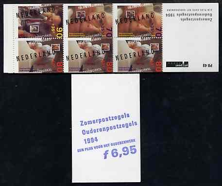 Netherlands 1994 Welfare Funds - Senior Citizens' Security 6g95 booklet complete and pristine SG SB110