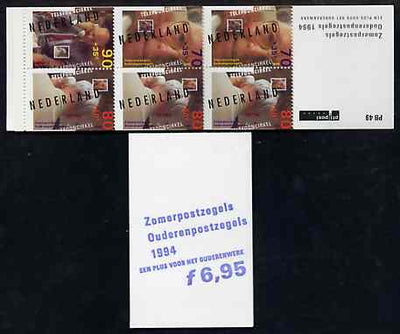 Netherlands 1994 Welfare Funds - Senior Citizens' Security 6g95 booklet complete and pristine SG SB110