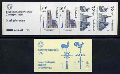 Netherlands 1985 Welfare Funds - Religious Buildings 3g40 booklet complete and pristine, SG SB92