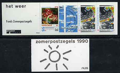 Netherlands 1990 Welfare Funds - The Weather 4g05 booklet complete and pristine, SG SB101