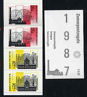 Netherlands 1987 Welfare Funds - Industrial Buildings 3g90 booklet complete and pristine, SG SB96