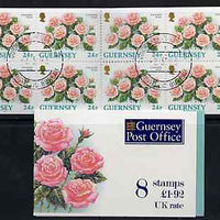 Guernsey 1993 Flowers £1.92 booklet (without bar code) complete with first day cancels, SG SB50