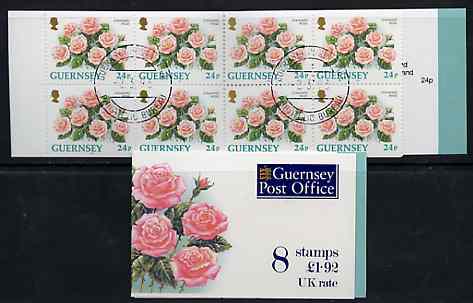 Guernsey 1993 Flowers £1.92 booklet (without bar code) complete with first day cancels, SG SB50