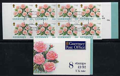 Guernsey 1993 Flowers £1.92 booklet (without bar code) complete with first day cancels, SG SB50