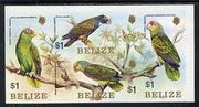 Belize 1984 Parrots set of 4 in imperforate se-tenant block unmounted mint (SG 806a)