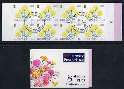 Guernsey 1993 Flowers £1.28 booklet complete with first day cancels, SG SB49