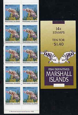 Booklet - Marshall Islands 1988 Fish $1.40 booklet complete and pristine, SG SB7