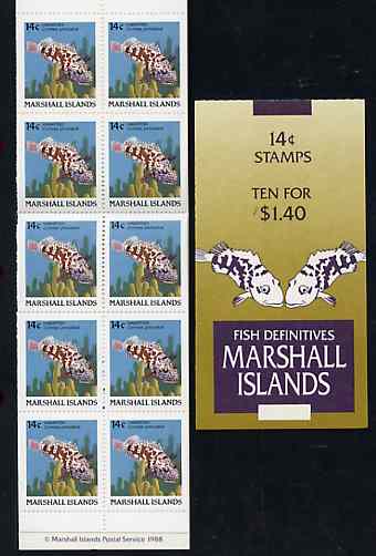 Marshall Islands 1988 Fish $1.40 booklet complete and pristine, SG SB7