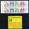 Germany - West Berlin 1980 German Castles 3m booklet complete and pristine, SG BSB12