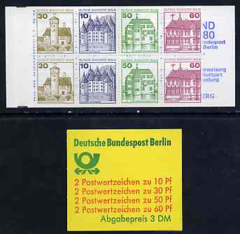 Germany - West Berlin 1980 German Castles 3m booklet complete and pristine, SG BSB12