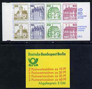 Germany - West Berlin 1980 German Castles 3m booklet complete and pristine, SG BSB12