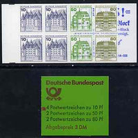 Germany - West 1982 German Castles 3m booklet complete and fine, SG SB73