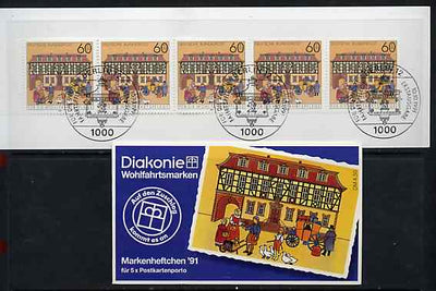 Germany - West 1991 Büdingen Post Station 4m50 booklet complete with commemorative cancels (contains SG 2416 x 5)