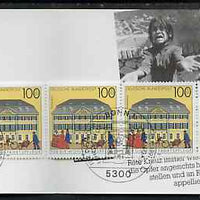 Booklet - Germany - West 1991 Red Cross 7m50 booklet complete with commemorative cancels (contains SG 2419 x 5)