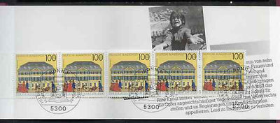 Germany - West 1991 Red Cross 7m50 booklet complete with commemorative cancels (contains SG 2419 x 5)