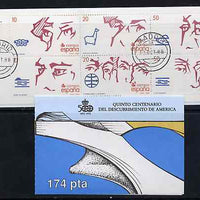 Spain 1988 500th Anniversary of Discovery of America (3rd Issue) 174p booklet complete with first day cancels, SG SB6