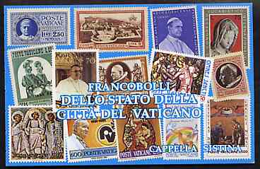 Vatican City 1991 Sistine Chapel 5,400L booklet complete and pristine, SG SB3