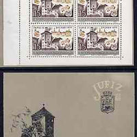 Booklet - Yugoslavia 1956 Philatelic Exhibition booklet complete containing pane of 4 x SG 817