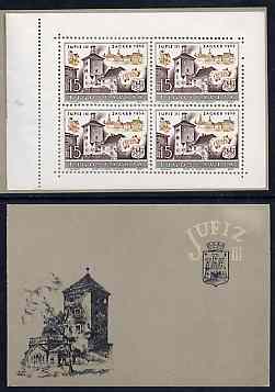 Yugoslavia 1956 Philatelic Exhibition booklet complete containing pane of 4 x SG 817