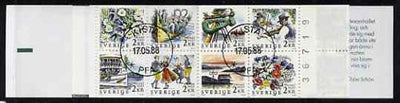 Sweden 1988 Rebate Stamps 20k booklet (Midsummer Festival) complete with first day cancels, SG SB408
