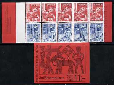 Sweden 1977 Christmas 11k booklet (Seasonal Customs) complete and pristine, SG SB324