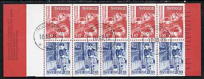 Sweden 1977 Christmas 11k booklet (Seasonal Customs) complete with cds cancels, SG SB324
