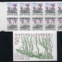 Sweden 1989 National Parks #1 24k booklet complete and pristine, SG SB420