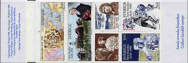 Sweden 1988 New Sweden 21k60 booklet complete and pristine, SG SB406