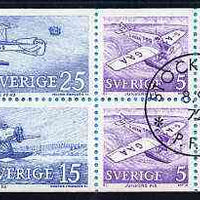 Sweden 1972 Swedish Mailplanes 2k booklet complete with first day cancels, SG SB275
