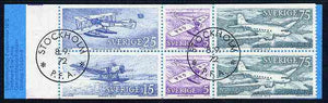 Sweden 1972 Swedish Mailplanes 2k booklet complete with first day cancels, SG SB275