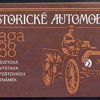 Booklet - Czechoslovakia 1988 'Praga 88' Stamp Exhibition 18kc booklet (Historic Cars) complete and fine, Mi MH1