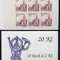 Czech Republic 1993 Usti Nad Labem 20kc booklet (Posthorn on cover) complete and fine containing pane of 10 x Mi 13