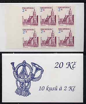Czech Republic 1993 Usti Nad Labem 20kc booklet (Posthorn on cover) complete and fine containing pane of 10 x Mi 13
