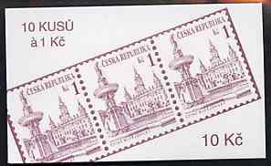 Czech Republic 1993 Ceske Budejovice 10kc booklet (Stamp on cover) complete and fine containing pane of 10 x Mi 12