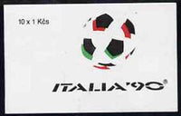 Booklet - Czechoslovakia 1990 'Italia 90' World Cup Football 10kc booklet complete and fine