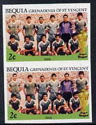 St Vincent - Bequia 1986 World Cup Football 2c (Iraqi Team) unmounted mint imperf pair