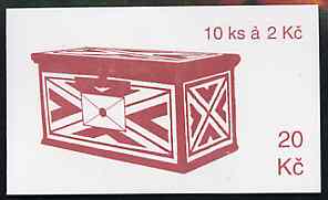 Czech Republic 1993 Usti Nad Labem 20kc booklet (Postbox on cover) complete and fine containing pane of 10 x Mi 13
