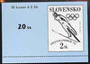 Booklet - Slovakia 1994 Lillehammer Winter Olympic Games 20k booklet (Ski Jumping pane of 10 x 2k) complete and fine SG SB3