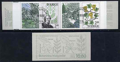 Sweden 1987 Swedish Botanical Garden 16k80 booklet complete with first day cancels, SG SB402