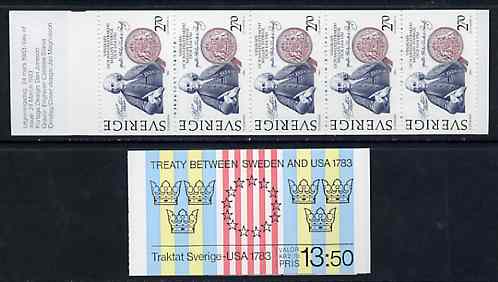 Sweden 1983 Sweden - USA Treaty 13k50 booklet complete and pristine, SG SB364