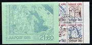 Sweden 1985 Christmas 21k60 booklet (Church Frescoes) complete with cds cancels, SG SB384
