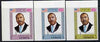 Yemen - Royalist 1968 Human Rights Year the three imperf values showing Martin Luther King unmounted mint (Mi 542, 546 & 550B)*