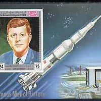 Yemen - Royalist 1969 Famous Men of History 24b Kennedy imperf m/sheet unmounted mint, Mi BL 171